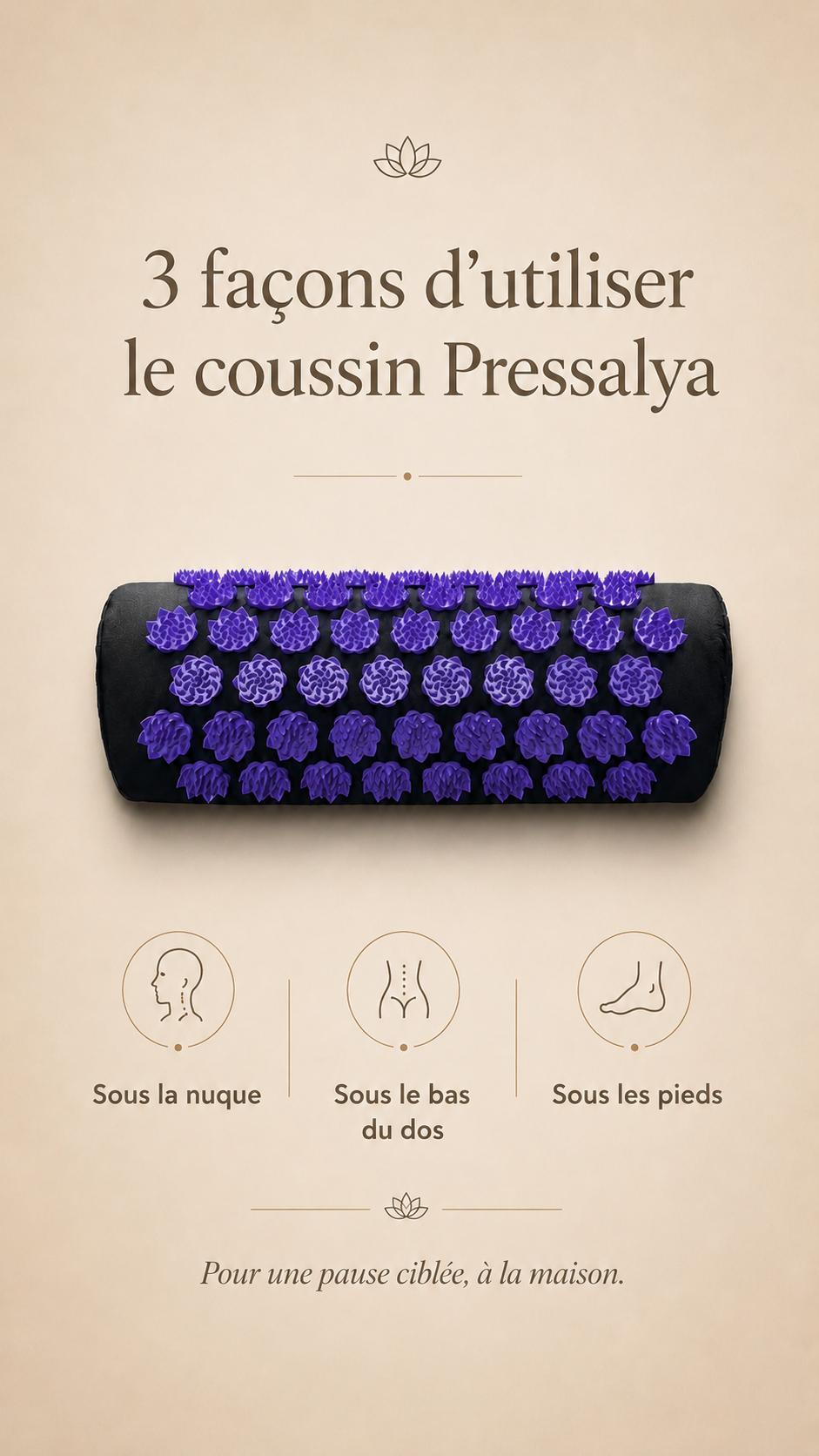 Tapis d'Acupression avec Coussin Cervical – Pressalya